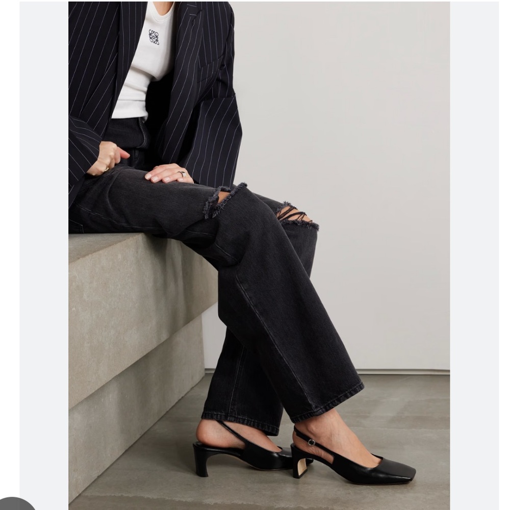 NEW Aeyde Eliza Nappa Leather Black Heels